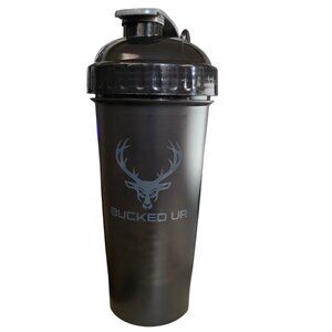 Bucked Up Perfect Shaker Bottle, 28oz, BPA-Free, 28 Ounces, Black/Gray